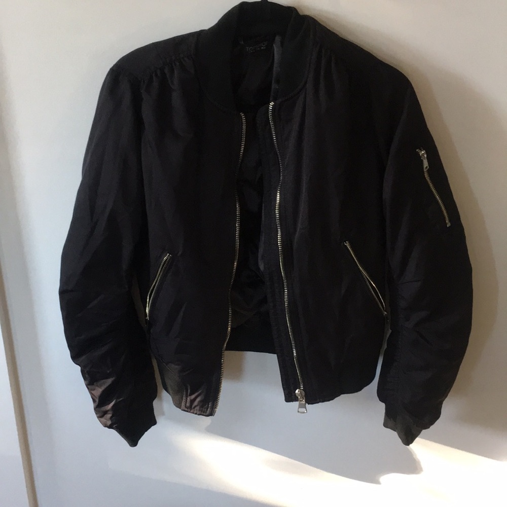Black bomber jacket